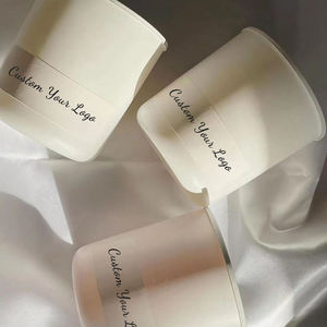 Aikun เทียนวันเกิดทำมือเทียนถั่วเหลืองเทียนถ้วยแก้วสีชมพูสีขาวขุ่นเทียนหอม - Product Image 6