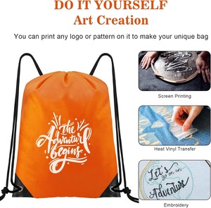 Bơi Bãi Biển Tự Làm Thể Thao Polyester Chất Liệu Dây Kéo Ba Lô Lưu Trữ Tùy Chỉnh Nylon Vẽ Chuỗi Ba Lô Túi Xách Cho Trẻ Em - Product Image 4