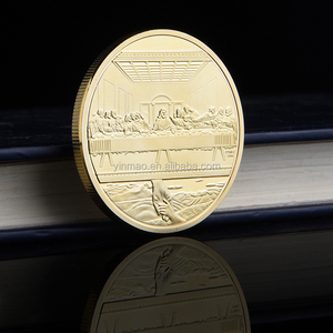 <span class=keywords><strong>Da</strong></span> Vinci Jesus ultima cena Souvenir Coin, gesù placcato oro sfida monete personalizzate - Product Image 6