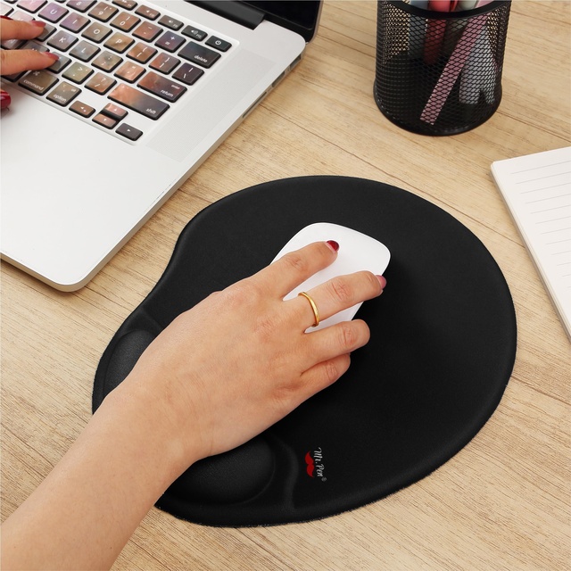 Gel Mouse Pad with Wrist Rest Comfortable Computer Mousepad with Gel Wrist Support Smooth Surface and Non-Slip PU Base