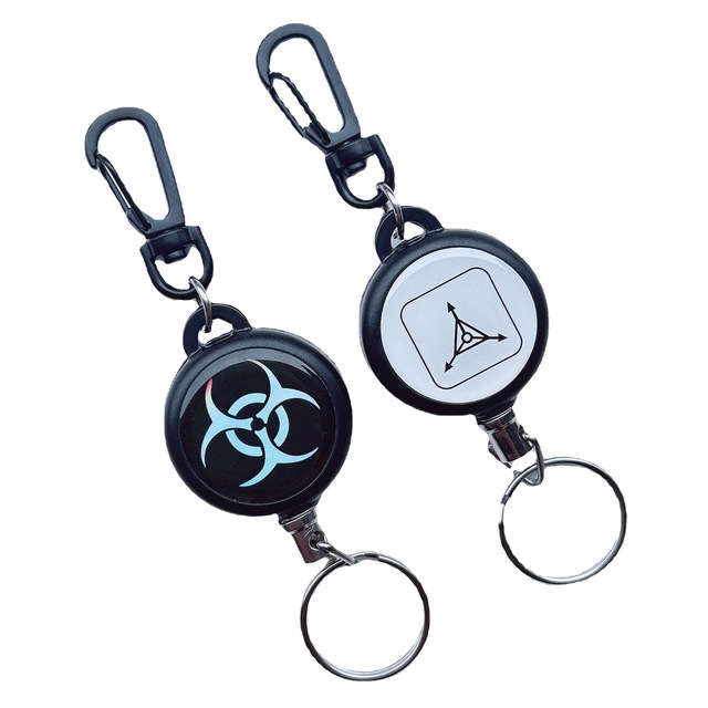 Factory Wholesale Lanyard Easy-to-pull Buckle Outdoor Retractable Metal Badge Reel