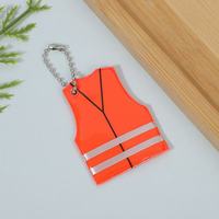 Porte-clés réfléchissant en PVC pour sac d'école, logo de sécurité nocturne, pendentif réfléchissant pour la conduite, porte-clés réfléchissants