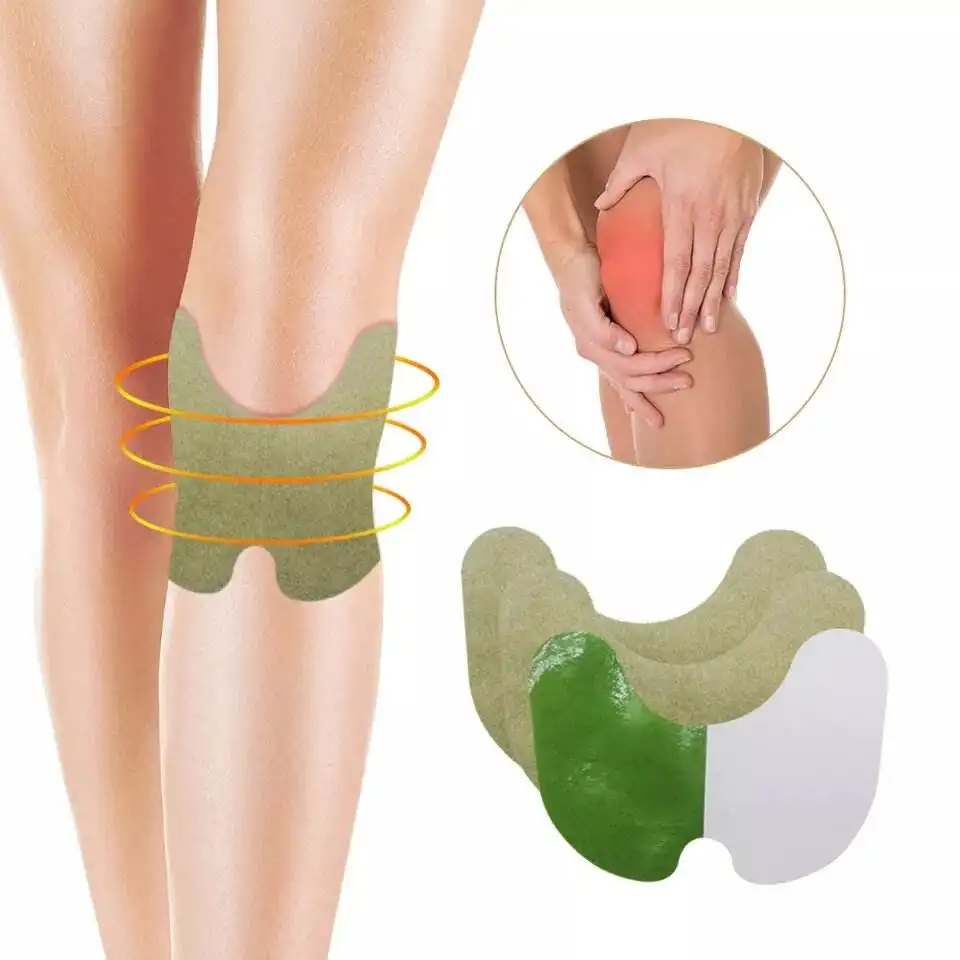 Plester pereda nyeri lutut, produk terbaru 2024 tempelan panas untuk Leher/lutut/punggung/otot/sendi