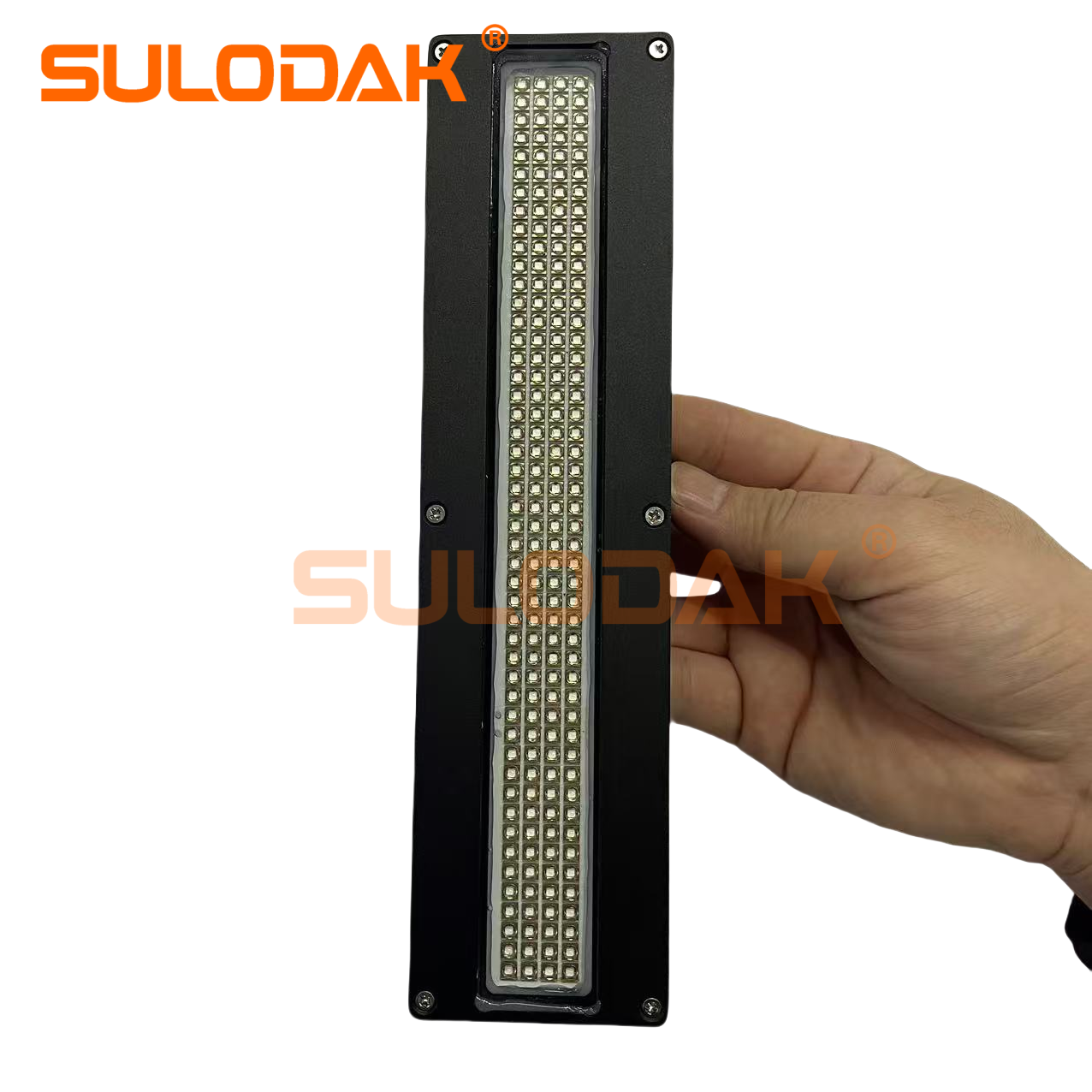 SULODAK Water Cooling UV LED Curing Lamp 580W 395nm 200x200mm Irradiation Area for Screen Printing Flatbed Printer 1-Year