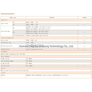 เครื่องทดสอบฉนวนกันไฟฟ้าทนแรงดัน Tonghui TH9310 จำนวน 1 ชิ้น - Product Image 3