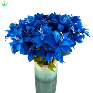 Rama de Flor de Lirio de Seda Artificial, Tallo Largo, 3 Cabezas, Ramo de Tallo Único para Decoración de Mesa en el Hogar, Bodas, Fiestas y Días Festivos - Product Image 3