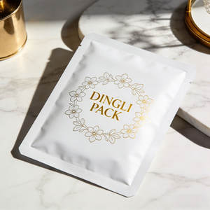 Bolsa de Embalaje de Plástico con Cierre Zip, Personalizada en Dorado, Reutilizable, Tipo Doypack, de Aluminio y Mylar, para Cosméticos y Champú - Product Image 4