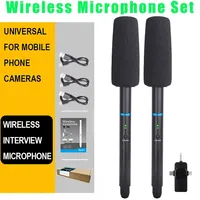 Microphone Sans Fil 3-en-1 Anti-Bruit pour Enregistrement Vidéo et Audio d'Interviews sur Android et Appareil Photo