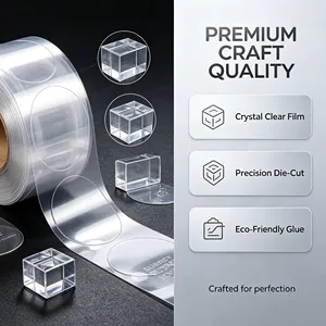 Etiquetas Rectangulares de Vinilo Autoadhesivas Transparentes, Resistentes al Agua, con Acabado Brillante para Empaquetado - Product Image 5