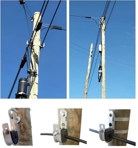 HC‑2×5‑8 ตัวหนีบสายเคเบิลแบบคู่ J‑Hook ADSS ขนาด 5‑8 มม. 4kN สำหรับสายไฟเบอร์ออปติก FTTH ทางอากาศ - Product Image 5