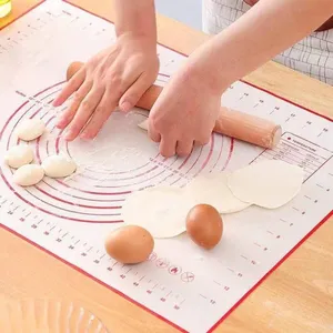 40*60 cm Pétrissage antidérapant en fibre de verre Facile à nettoyer Rouleau en silicone pour pâtisserie Tapis de pétrissage en silicone