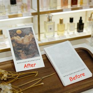 Papier absorbant magique personnalisé pour tester les parfums, avec effet 'Wet and See' et révélation de l'image après pulvérisation, pour test de parfum invisible - Product Image 3