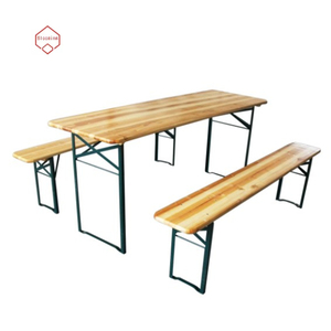 Outdoor Furniture Event Rental Solid Wooden Folding Picnic Beer Table Set