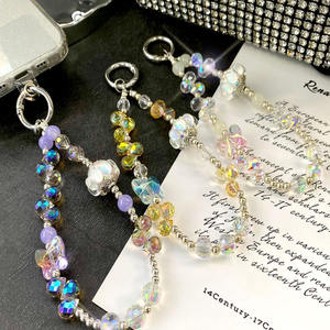 سلسلة هاتف محمول على شكل سوار مرصع بالأحجار الكريمة بتصميم فتاة سحرية، سلسلة خرز يدوية الصنع قصيرة، قلادة للمعصم، مشبك سوار - Product Image 1