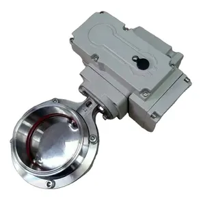 Stainless steel sanitary butterfly valve electric food grade quick installation butterfly valve