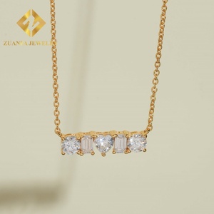 Collier pendentif en argent sterling 925, nouveau style, bijoux tendance, serti de moissanite, passe le testeur de diamants - Product Image 1