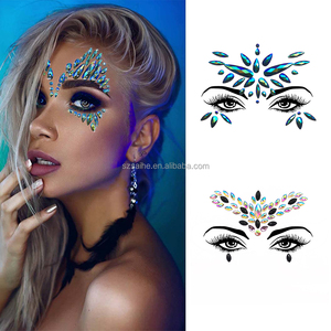 Autocollants de bijoux personnalisés, gemmes de visage, à la mode, strass uniques pour femmes, sirène, visage, yeux, corps, cristal, vente en gros - Product Image 2