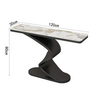 Table d'entrée au design artistique contemporain avec cadre doré pour la maison, l'hôtel, le couloir, le salon, table console