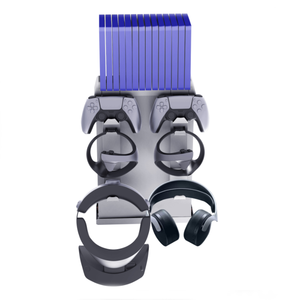 Para <span class=keywords><strong>PS</strong></span> <span class=keywords><strong>VR2</strong></span>, soporte de controlador, soporte de montaje en pared para controlador de consola <span class=keywords><strong>PS5</strong></span>, soporte de almacenamiento, soporte de estante de torre de juegos - Product Image 1