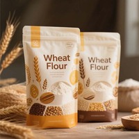 250g 500g 1kg personnalisé imprimé réutilisable fermeture à glissière protéine alimentaire en poudre farine debout pochette d'emballage à fond plat avec logo