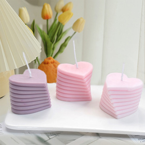 Heart Shaped Silicone <b>Candle</b> <b>Mold</b> Transparent White For Valentine'S Day DIY <b>Candle</b> Making Kits - Product Image 3