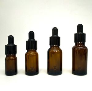 Envase Cosmético de Vidrio de Lujo, Botella de Vidrio Ámbar con Gotero para Suero Facial - Product Image 1