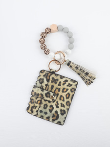 Nuevo Estilo Llavero de Pulsera con Cuentas, Bolso Pequeño para Dama, Funda para Tarjeta de Autobús de Estudiante, Colgante de PU con Flecos - Product Image 6