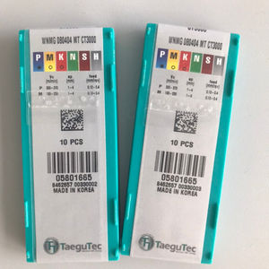 Insertos de Carburo CNC Taegutecs WNMG 080404 MT CT3000 de 20 mm, 2.0 mm, Recubrimiento PCD/PCBN/BN/CVD, HRC65, Forma Poligonal, OEM para Torneado - Product Image 5