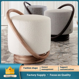 Tabouret bas moderne de luxe pour la maison, l'hôtel, poufs légers pour le salon, la chambre à coucher, la coiffeuse, le repose-pieds pour le changement de chaussures et les cosmétiques - Product Image 2