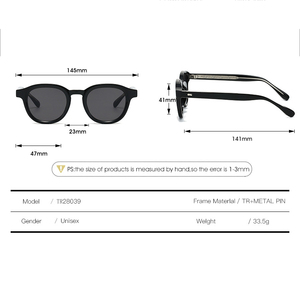 نظارات شمسية Gafas De <span class=keywords><strong>Sol</strong></span> Tr90 بالجملة نظارات شمسية Cp فاخرة للنساء نظارات شمسية مستديرة للرجال - Product Image 5
