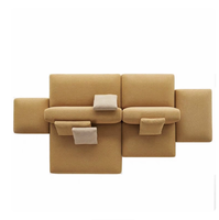 Canapé cube modulaire de style italien, canapé de sol double face, canapé combiné multi-places design pour hôtel, salon, bureau, pause déjeuner