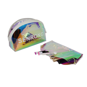 Portable Waterproof Zipper Candy Pattern Makeup Travel <b>Bag</b> Senrong Women's Fashion Eco-friendly Large PVC TPU Laser Transparent - Product Image 3
