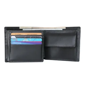 Genuine Leather Men Wallets Brand Luxury RFID Bifold Wallet ID window Purse Business card holder multiple wallet