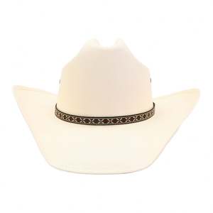 Sombrero de Vaquera Beige N39 Hecho a Mano con Paja de Papel y Decoración para Vacaciones y Uso al Aire Libre - Product Image 3