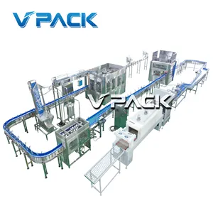 Automatische Roterende Rinser Filler Capper Monoblock Water Vulmachine/Unscrambler/Etiketteermachine/Verpakking