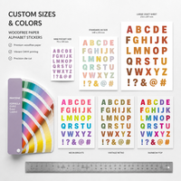 Autocollants lettres, autocollants alphabet, feuille d'autocollants personnalisés pour scrapbooking et création de cartes