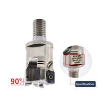 Fraise à face indexable TIANYU BAP3 à tête dentée carrée, 80 mm, 10 cannelures, 45HRC, 42CrMo, pour fraisage en montée, alliage OEM