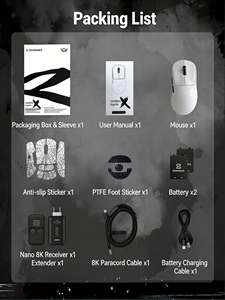 ZORNHER Ergoflux9 Ergonomische 6-Tasten Wiederaufladbare Leichte USB E-Sports Drei-Modus 2,4GHz Kabellose RGB PAW3950 Sensor Maus - Product Image 6