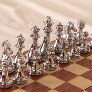 Bán buôn winsir giải đấu lớn bàn cờ Trò chơi kích thước lớn sang trọng 3.5 inch kim loại cờ vua mảnh - Product Image 4