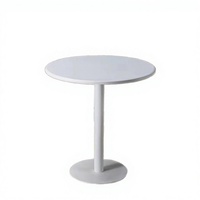 Table ronde extensible en métal pour café/bar avec piétement noir doré pour la maison, le bureau, le salon, le centre commercial et la cuisine