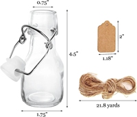 Bouteilles de stockage Mini Swing Top Verre 2 Oz 30ml 60ml 150ml Bouteilles de bière vides Boissons Extrémité ouverte facile Logo de couleur personnalisé Acceptable