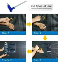 Module d'affichage LED SMD extérieur à double entretien P4 P5 P6.67 P8 P10 320mmX320mm pour mur vidéo LED de service avant