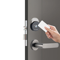 Kunci Pintar LED T5577 dengan Kartu IC, Dapat Disesuaikan, untuk Hotel, Apartemen, Airbnb, dan Pintu Kayu, Dilengkapi Sistem Hotel Gratis