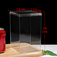 Grand présentoir transparent en PS, boîte de rangement anti-poussière pour poupées, figurines d'anime, peluches, collection, vitrine transparente