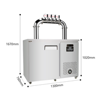 Distributeur de bière Kegerator portable Distributeur de bière artisanale en acier inoxydable