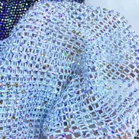 Taklidi Net örgü konfeksiyon aksesuarları kumaş elmas Fishnet Strass kristal cam örgü yapay elmas Transfer tatoo Flatback kristal Ne