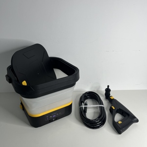 <span class=keywords><strong>Pistolet</strong></span> de lavage de voiture électrique réglable avec seau pliable portable Nouveau système de pression d'eau en plastique - Product Image 2