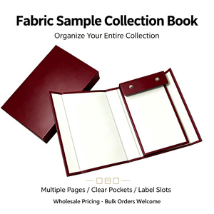 Livre d'échantillons de tissus textiles, carnet de présentation de tissus, classeur d'échantillons de tissus, support personnalisé pour échantillons de tissus - Product Image 1