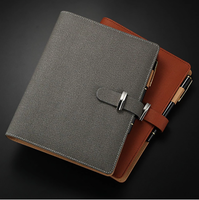 Cahier de planificateur d'affaires de vente chaude A4/A5/A6/A7/B5 couverture en cuir PU avec boîte de Style imprimé insérer du papier à feuilles mobiles rechargeable