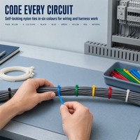 Kabel Pengikat Nylon 66 Sekali Pakai Putih Hitam 3.6X300mmROHS Kabel Pengikat Resleting Nylon UV Pita Nylon Harga Grosir Cina